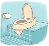 簡易洋式トイレのイラスト
